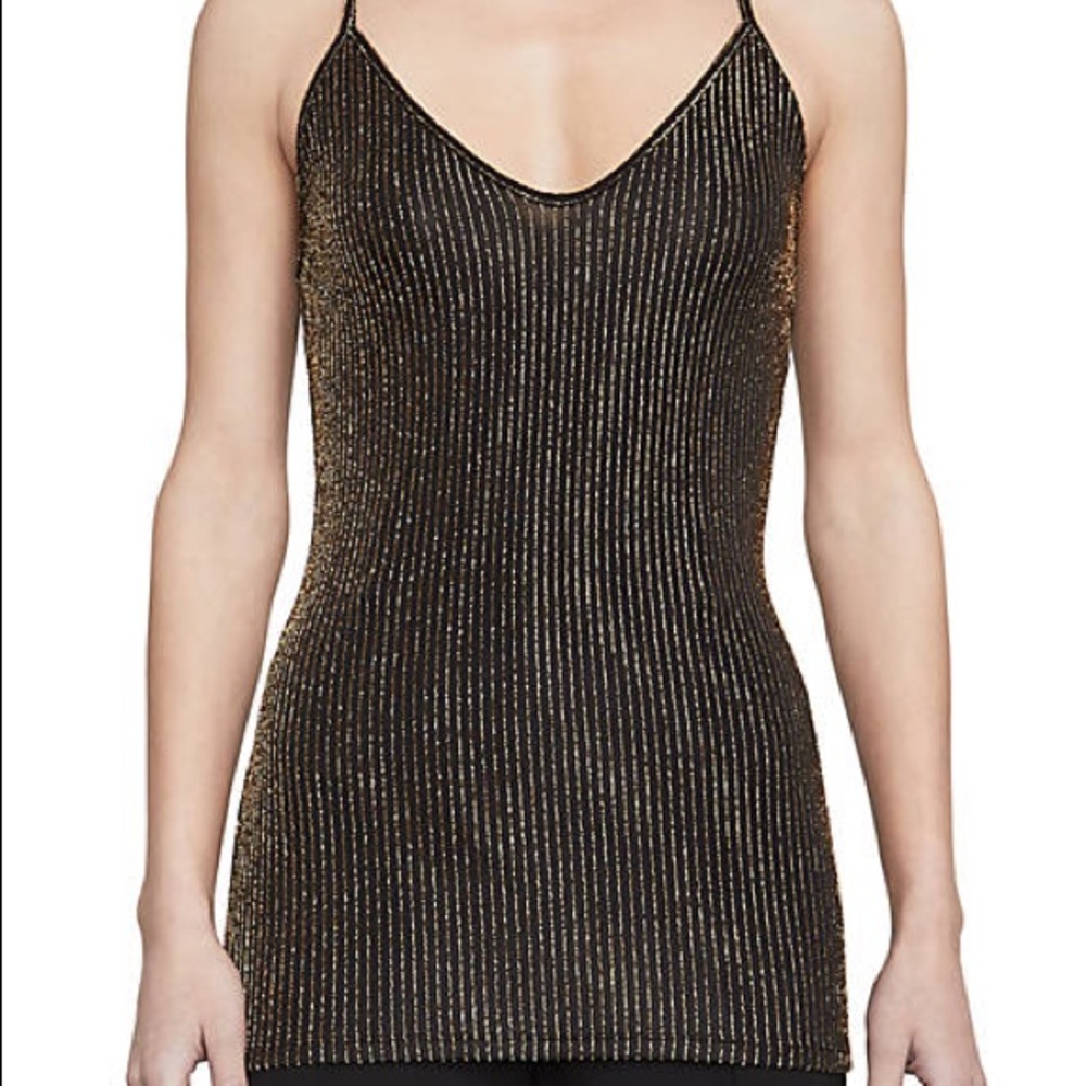 BCBG Max Azria Jou Jou Metallic Stripe Tank
